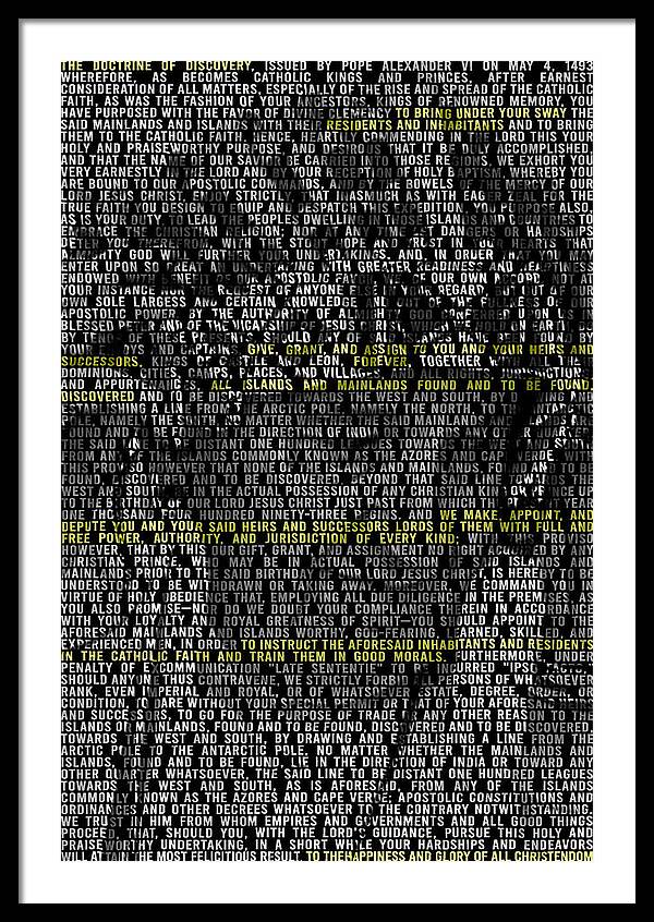 Doctrin of Discovery - Framed Print