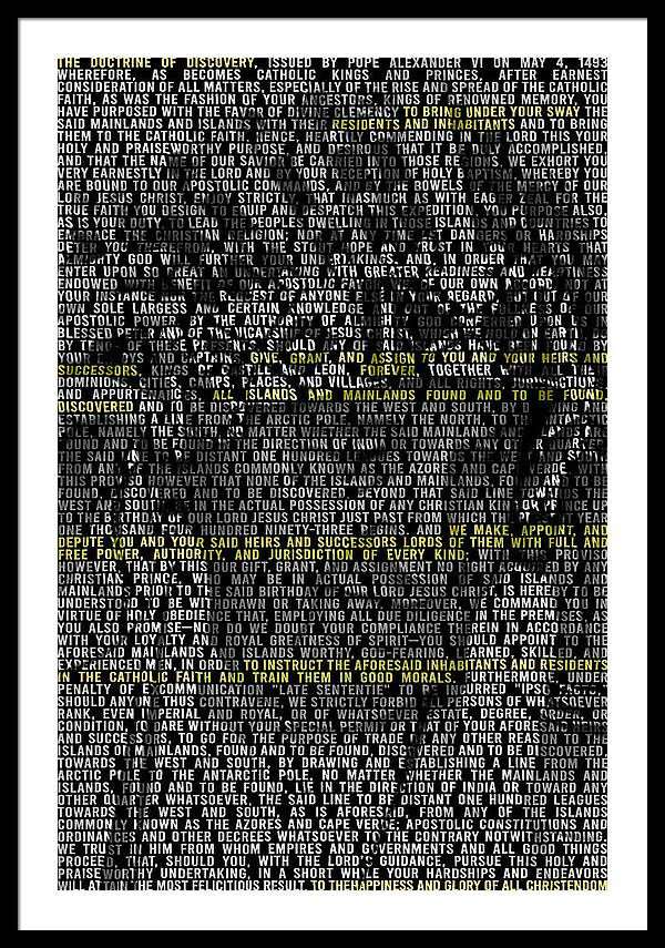 Doctrin of Discovery - Framed Print