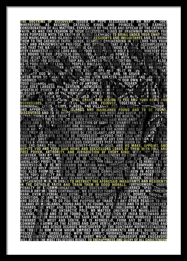 Doctrin of Discovery - Framed Print