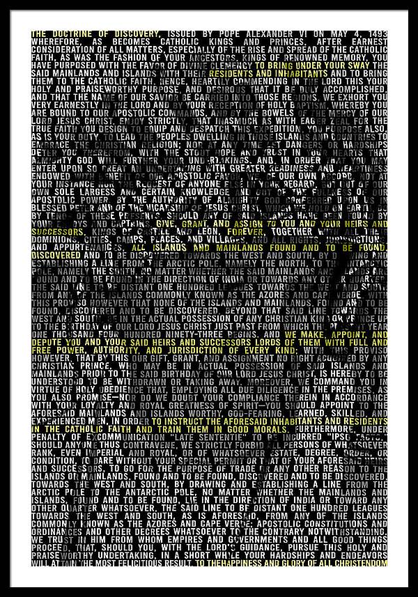 Doctrin of Discovery - Framed Print