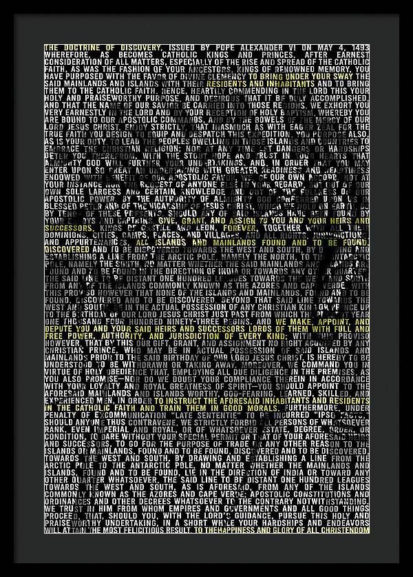 Doctrin of Discovery - Framed Print