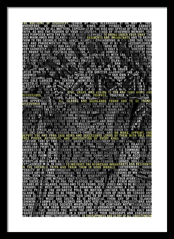 Doctrin of Discovery - Framed Print
