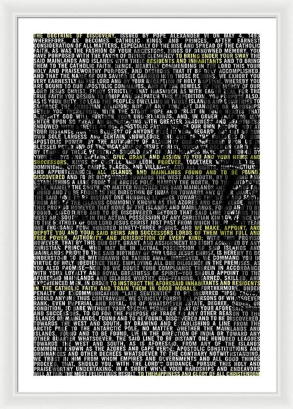 Doctrin of Discovery - Framed Print