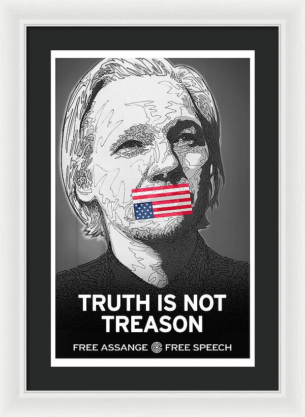 Free Assange 1 - Framed Print
