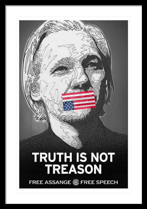 Free Assange 1 - Framed Print
