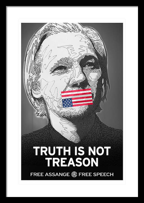 Free Assange 1 - Framed Print
