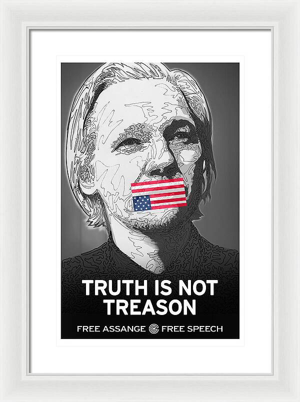 Free Assange 1 - Framed Print