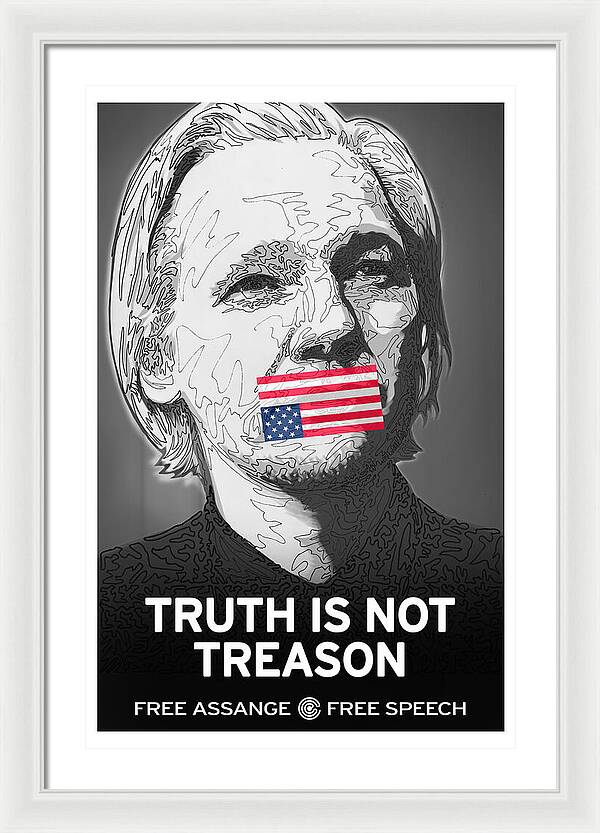 Free Assange 1 - Framed Print