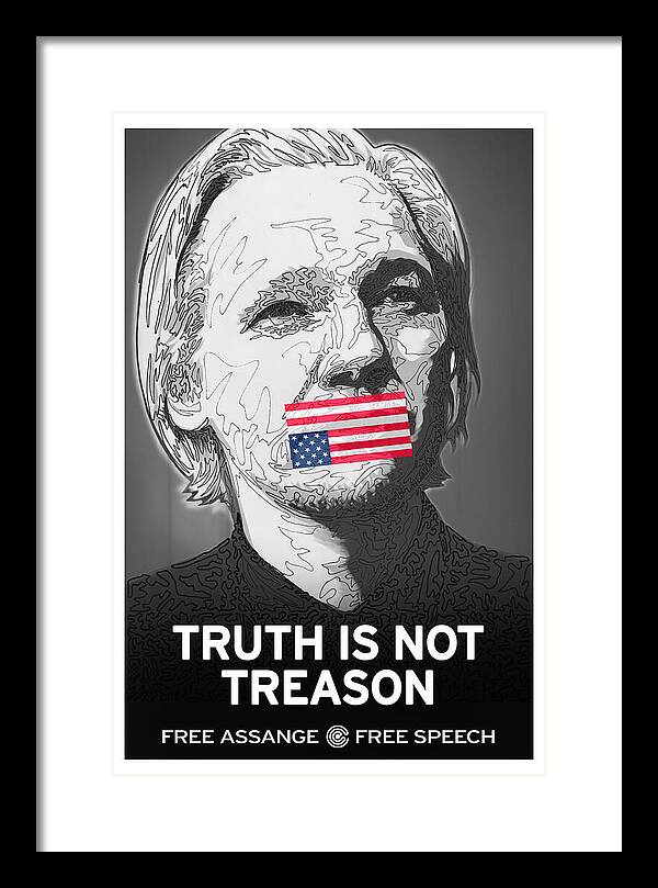 Free Assange 1 - Framed Print