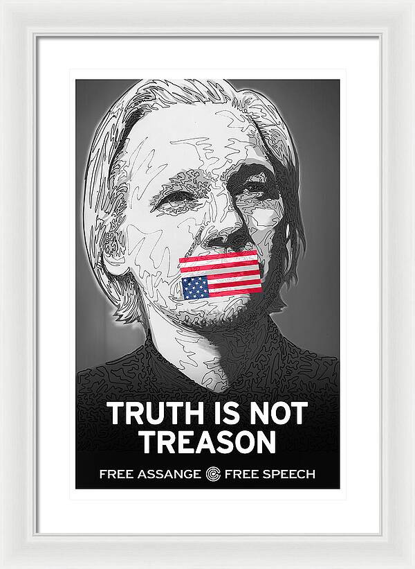 Free Assange 1 - Framed Print
