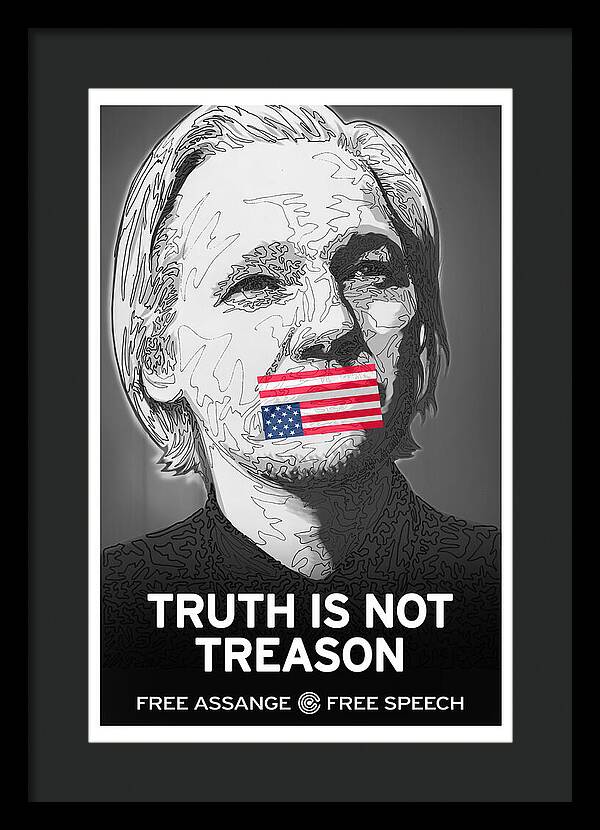 Free Assange 1 - Framed Print
