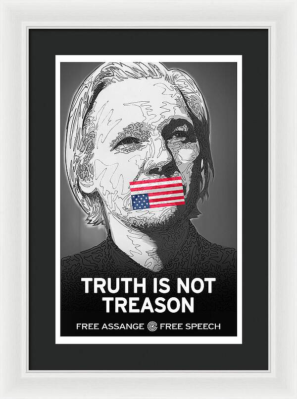 Free Assange 1 - Framed Print
