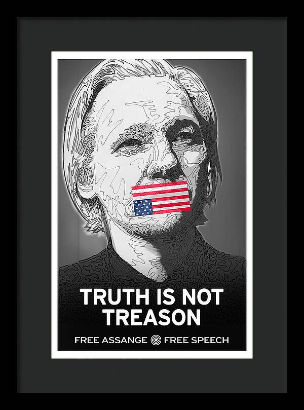 Free Assange 1 - Framed Print
