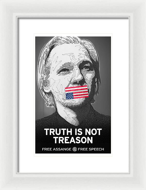 Free Assange 1 - Framed Print