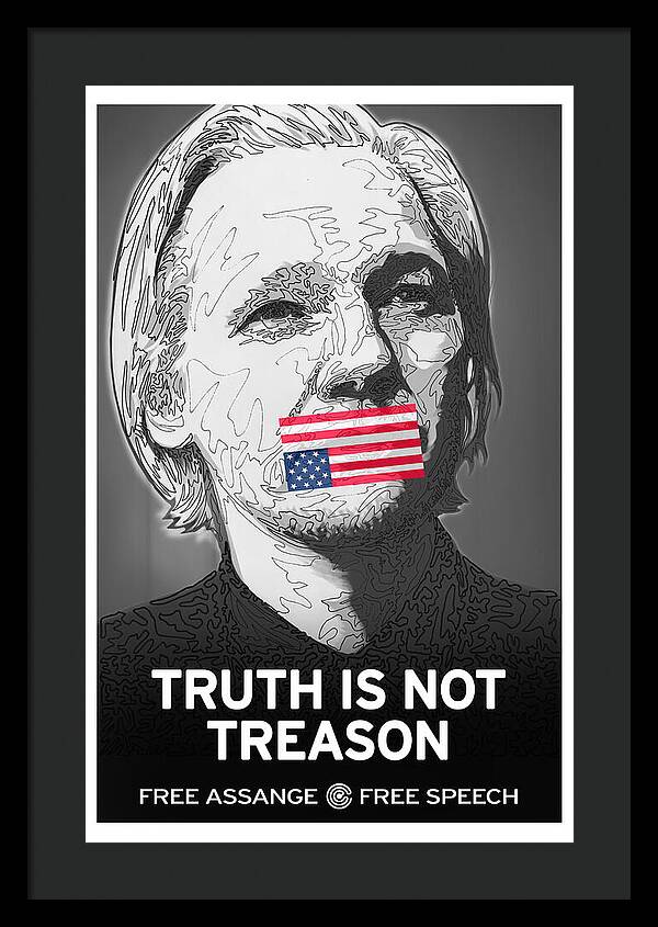 Free Assange 1 - Framed Print