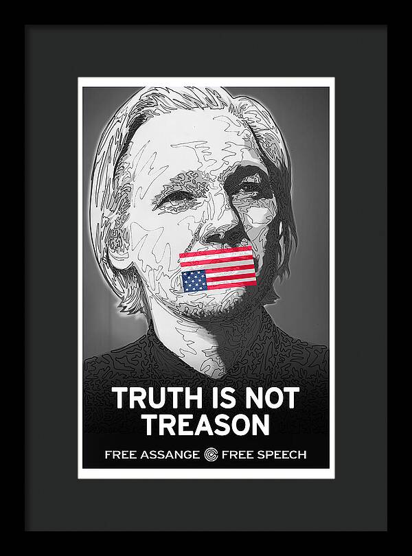 Free Assange 1 - Framed Print