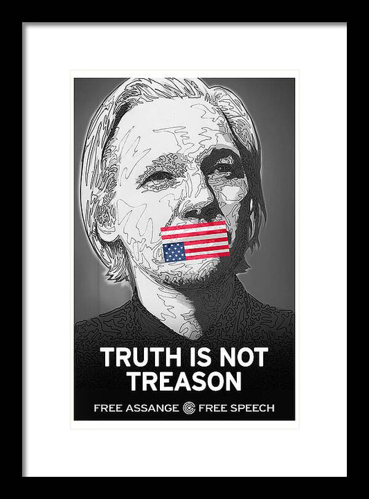 Free Assange 1 - Framed Print