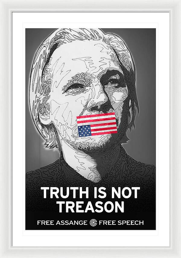 Free Assange 1 - Framed Print