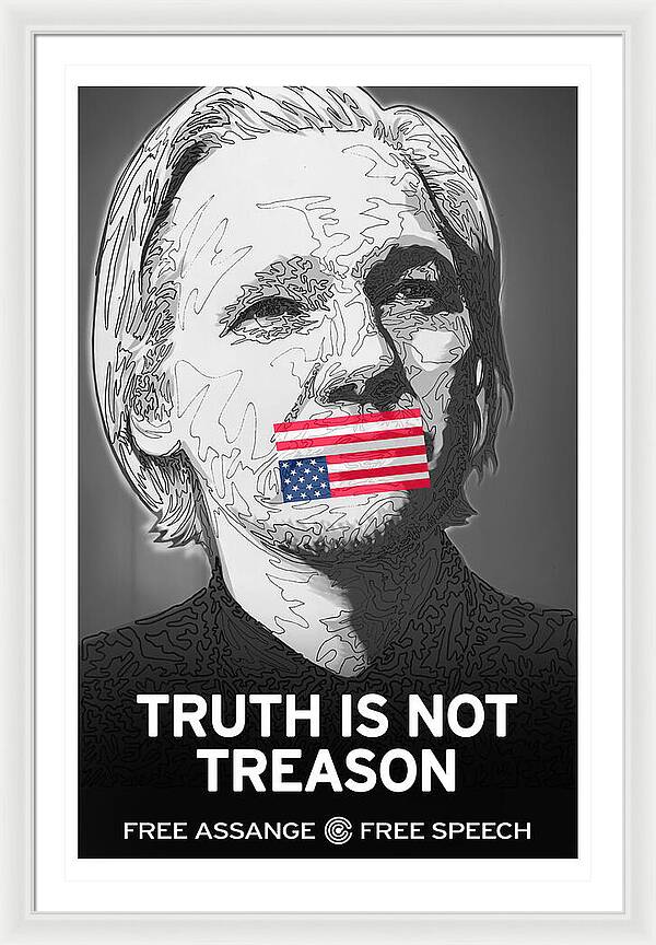 Free Assange 1 - Framed Print