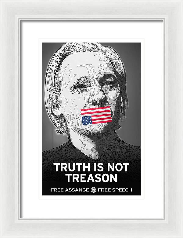 Free Assange 1 - Framed Print