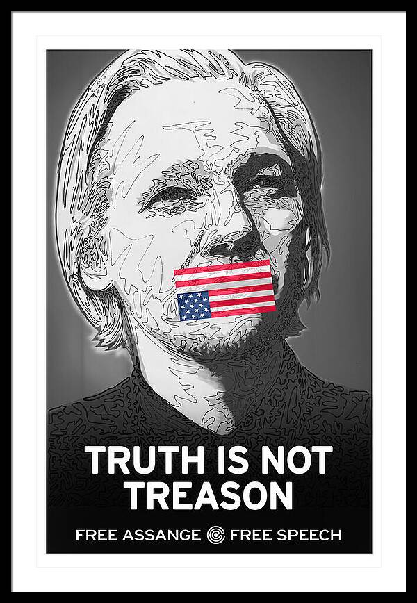 Free Assange 1 - Framed Print