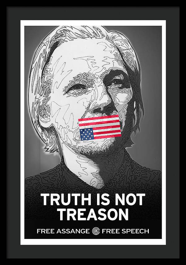 Free Assange 1 - Framed Print