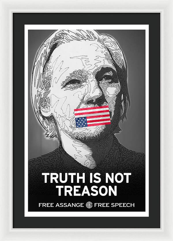 Free Assange 1 - Framed Print