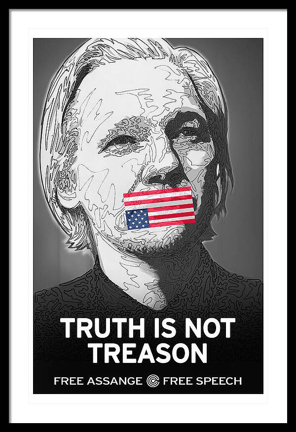 Free Assange 1 - Framed Print