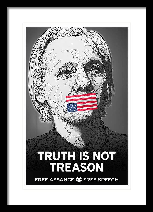 Free Assange 1 - Framed Print