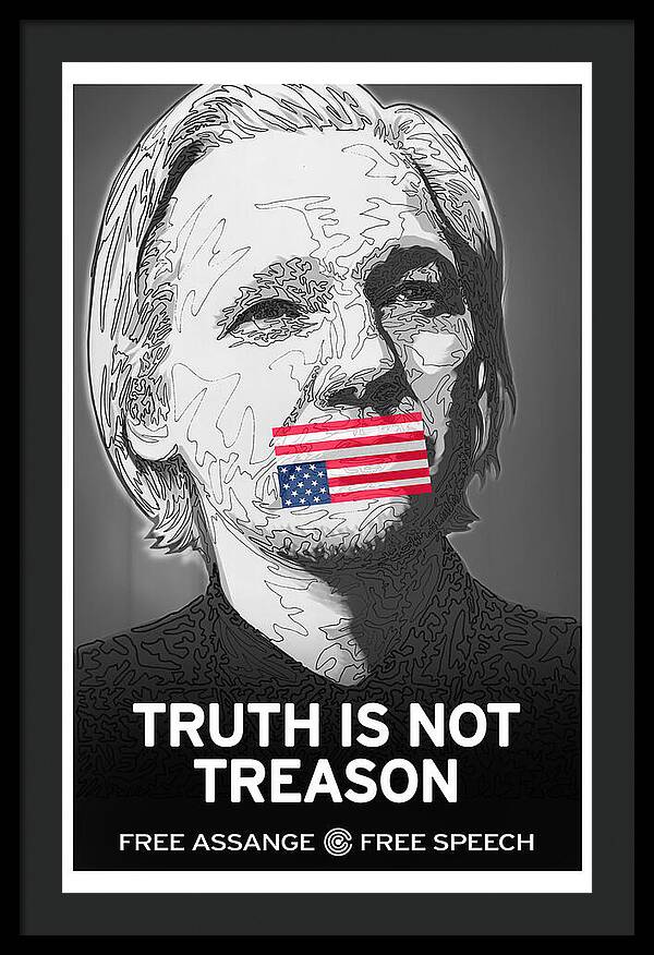 Free Assange 1 - Framed Print
