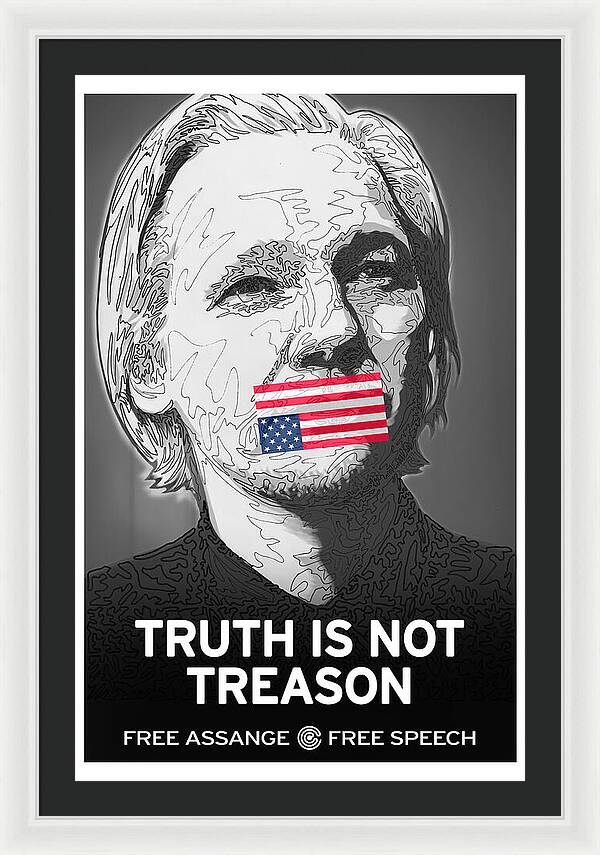 Free Assange 1 - Framed Print