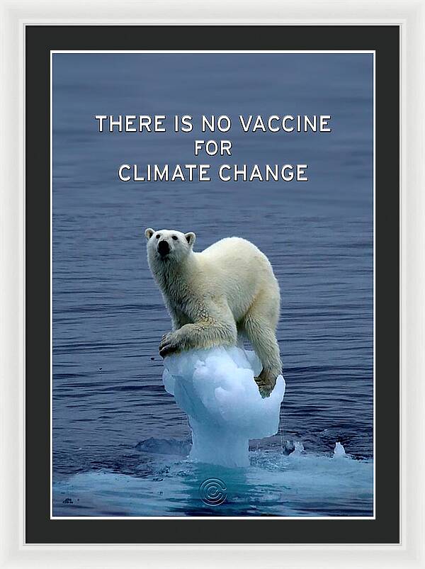 No Vaccine for Climate Change 1 - Framed Print