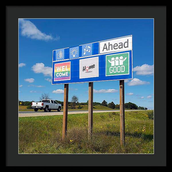 Welcome Home Good People - Framed Print