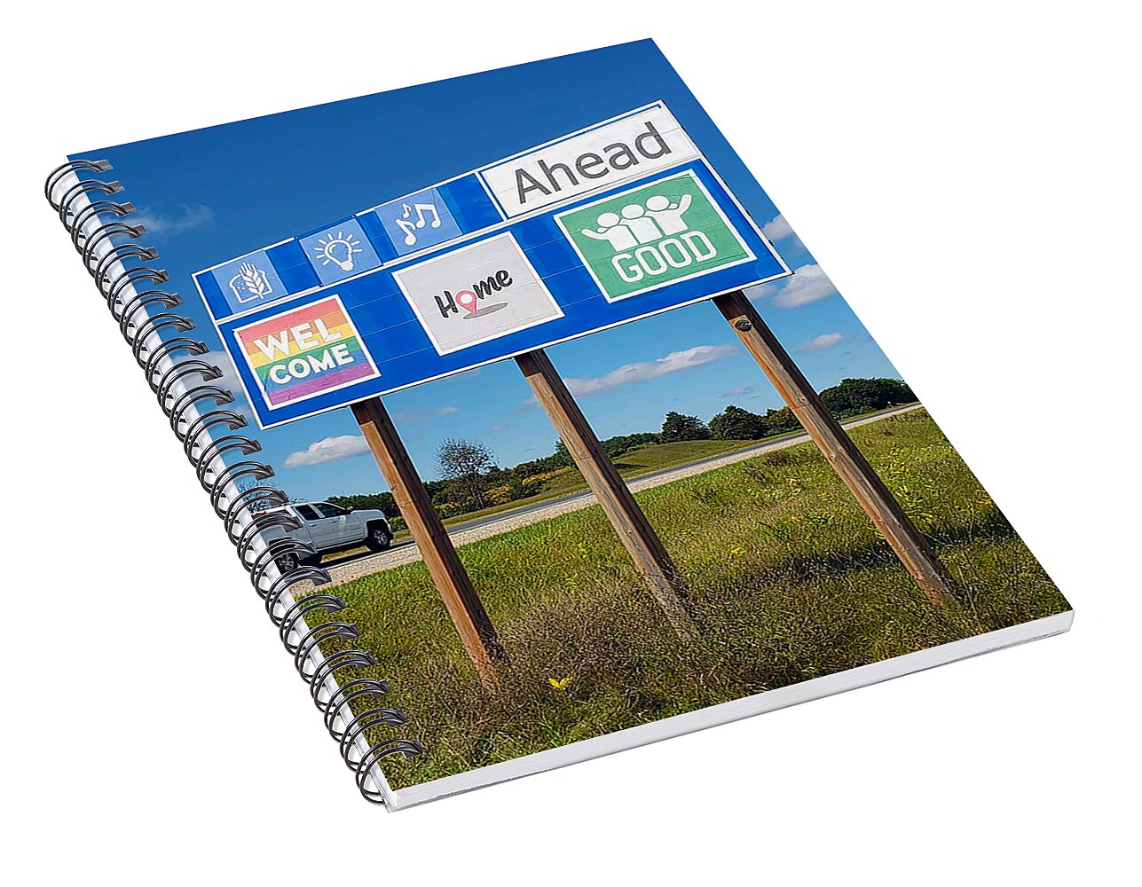 Welcome Home Good People - Spiral Notebook